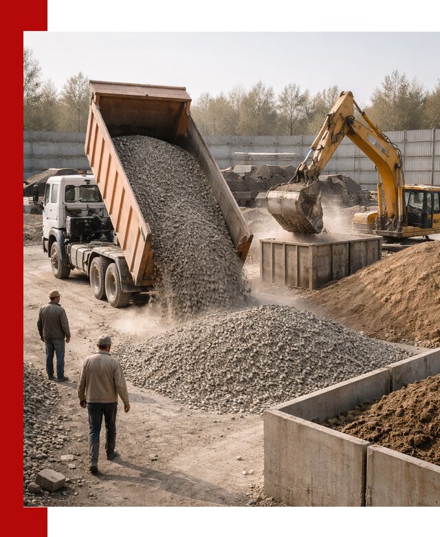 Доставка нерудных материалов с погрузкой и разгрузкой в Кызыле