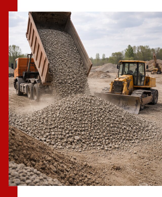 Доставка гравийного щебня фракции 40-70 в Кызыле