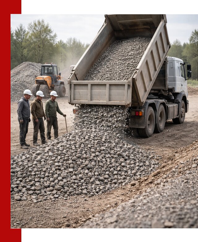 Доставка гравийного щебня фракции 70-120 в Кызыле