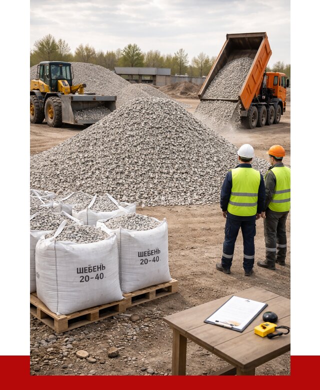 Известняковый щебень 20-40 в Кызыле от 2178 р. ПРОНЕРУДКзл