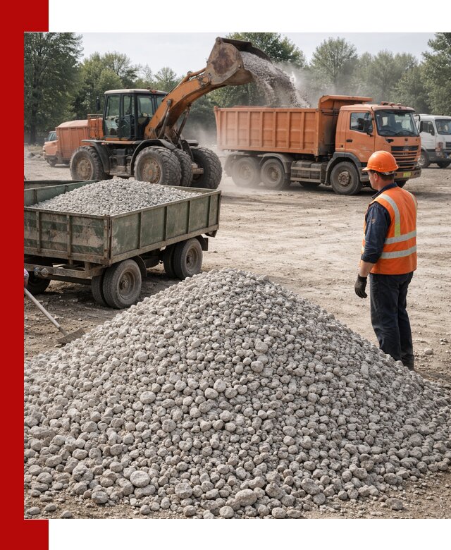 Доставка известнякового щебня фракция 20–40 в Кызыле