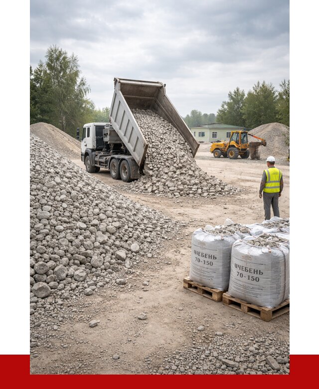 Известняковый щебень фракция 70-150 в Кызыле от 1296 р. | ПРОНЕРУДКзл