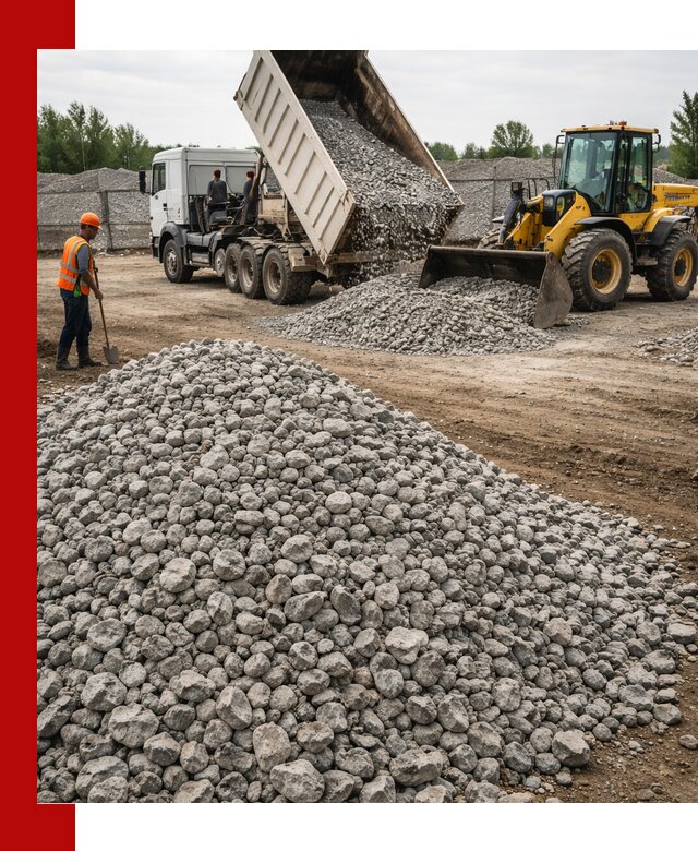 Доставка бетонного щебня фракции 40-70 в Кызыле