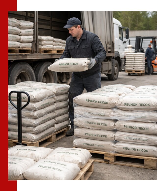 Речной песок в мешках с доставкой в Кызыле
