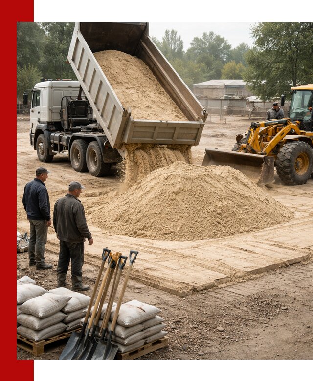 Доставка мытого песка в Кызыле с самосвалами по выгодной цене
