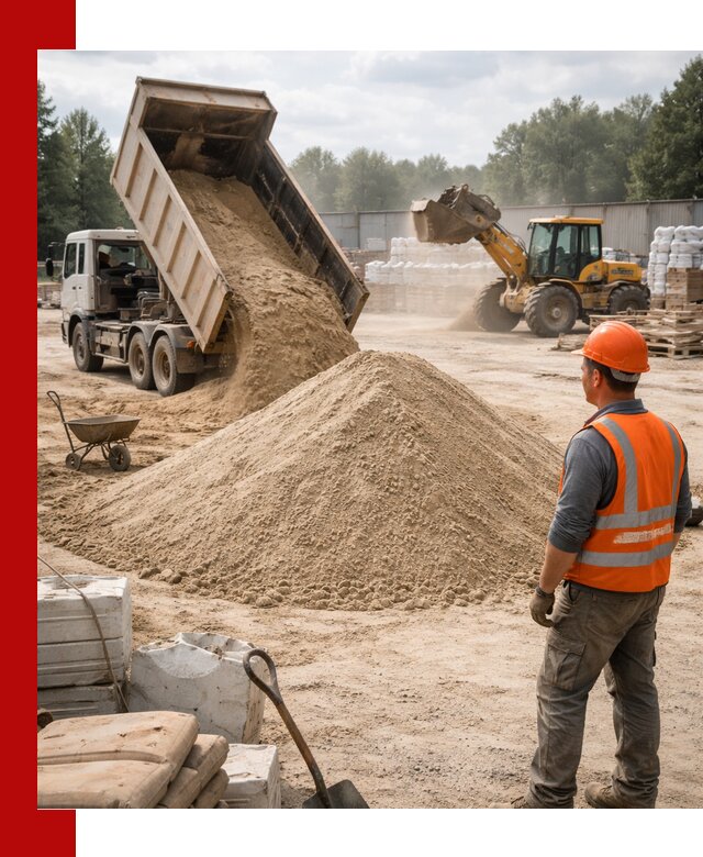 Доставка строительного песка с самосвалом в Кызыле