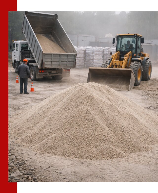 Кварцевый песок фракция 0–8 для стройработ в Кызыле