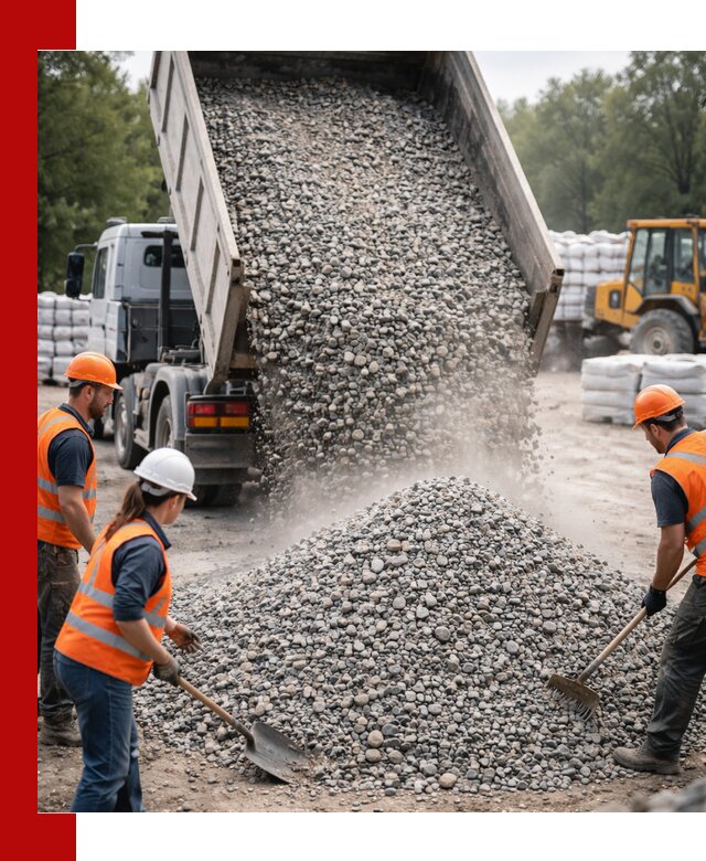 Доставка гравия и камня в Кызыле оптом и в розницу