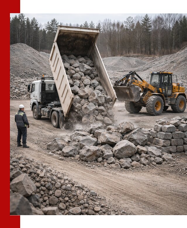 Доставка и продажа бутового гранитного камня в Кызыле