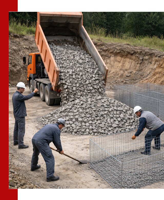 Камень для габионов с доставкой в Кызыле быстро и надёжно