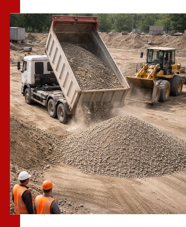 Щебень с песком (ЩГПС С2) с доставкой в Кызыле
