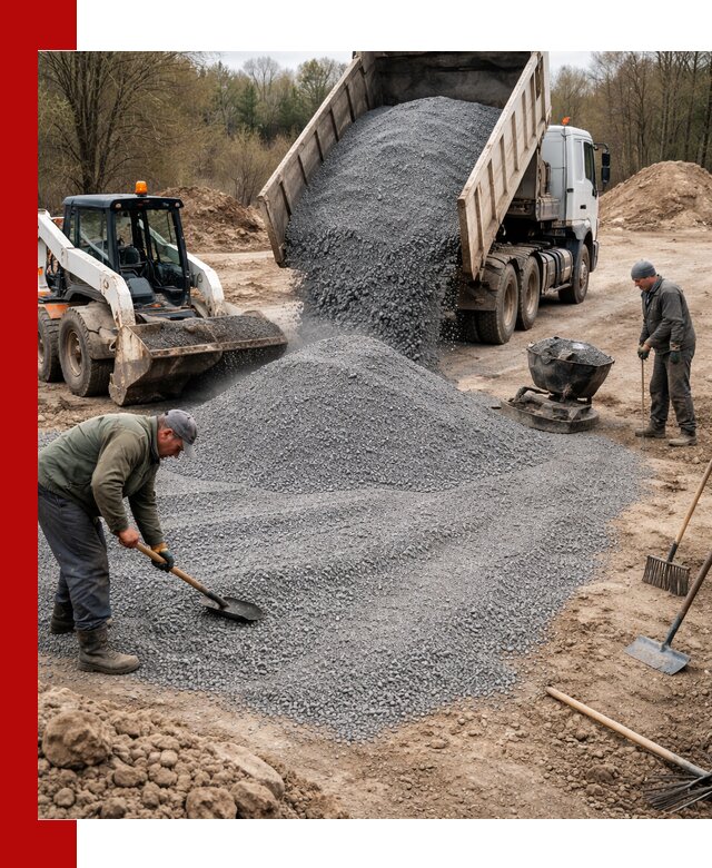 Отсев для подсыпки в Кызыле — доставка и подсыпка на участок