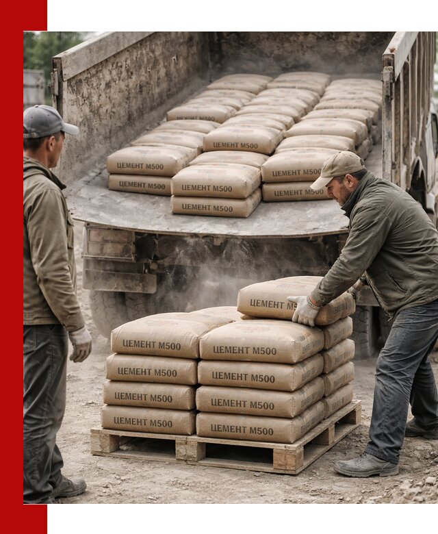 Цемент М500 с доставкой самосвалом в Кызыле