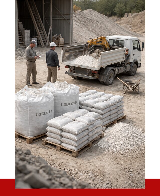 Известь строительная в Кызыле с доставкой от 4356 р. | ПРОНЕРУДКзл