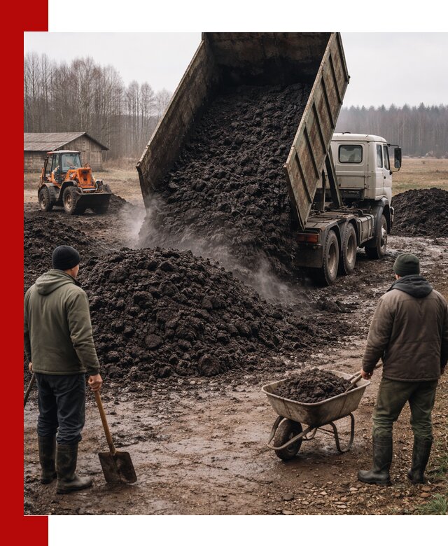 Доставка низинного торфа с разгрузкой и доставкой в Кызыле