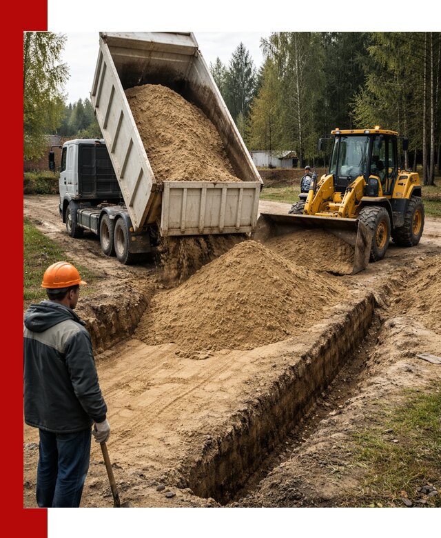 Доставка песчаного грунта в Кызыле для строительных работ