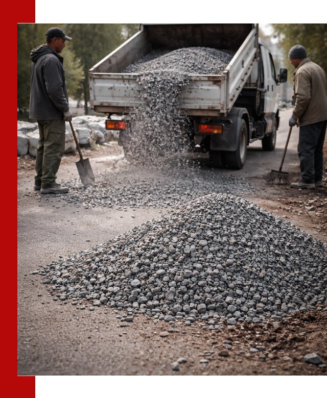 Гранитная крошка для посыпки дорог и тротуаров в Кызыле