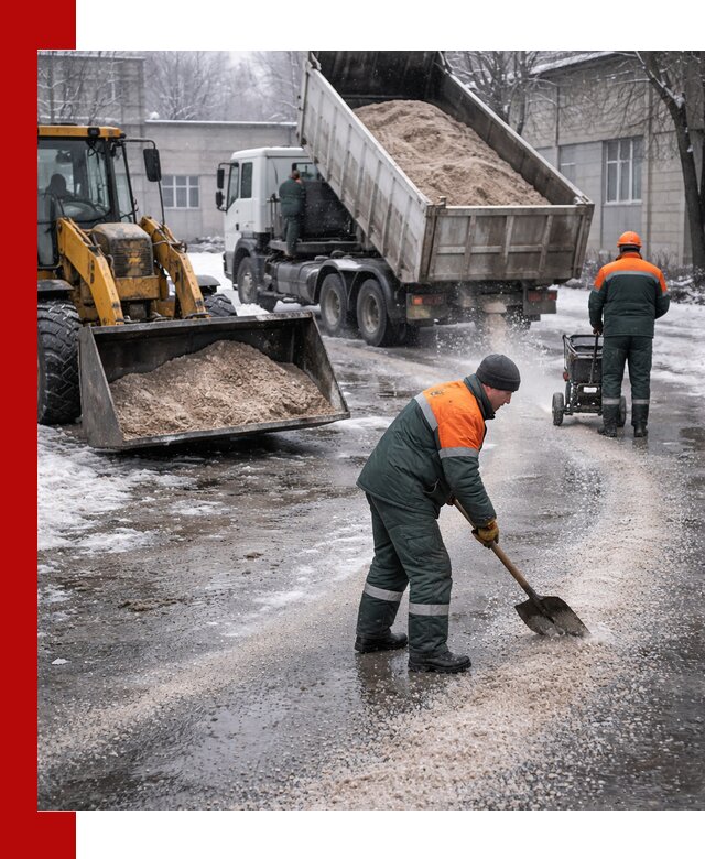 Реагент против гололеда с доставкой и нанесением в Кызыле