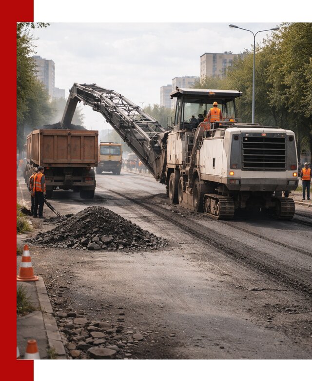 Фрезерованный асфальт в Кызыле — удаление и вывоз старого покрытия