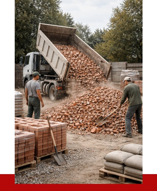 Бой кирпича в Кызыле с доставкой от 4356 руб/куб | ПРОНЕРУДКзл