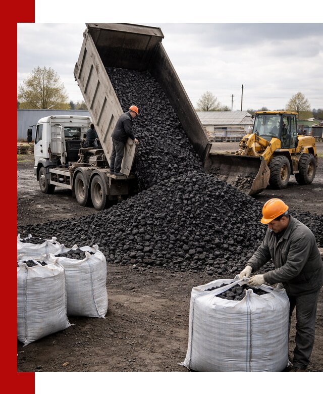 Доставка каменного угля в Кызыле оптом и в розницу