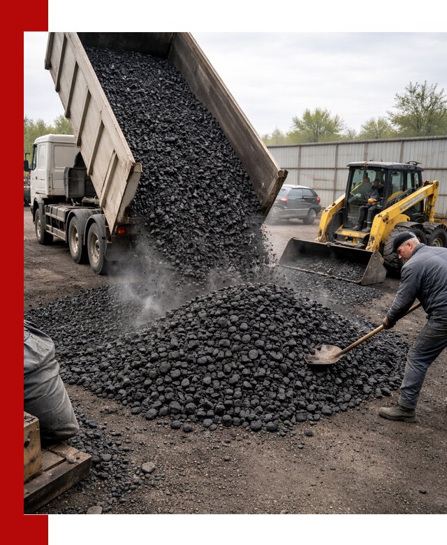 Доставка угля орех в Кызыле оптом и в розницу