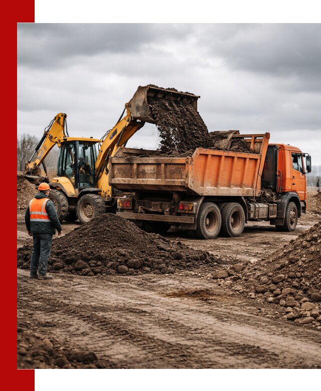 Вывоз грунта и строительного мусора в Кызыле грузовыми самосвалами