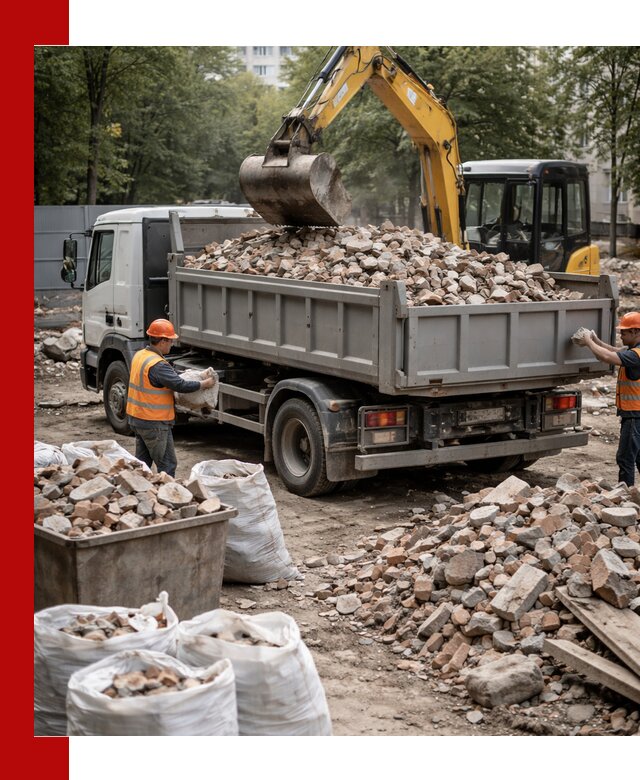 Вывоз строительного мусора в Кызыле с самосвалами и контейнерами